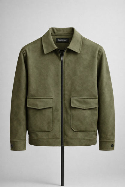 DN suede classic shacket