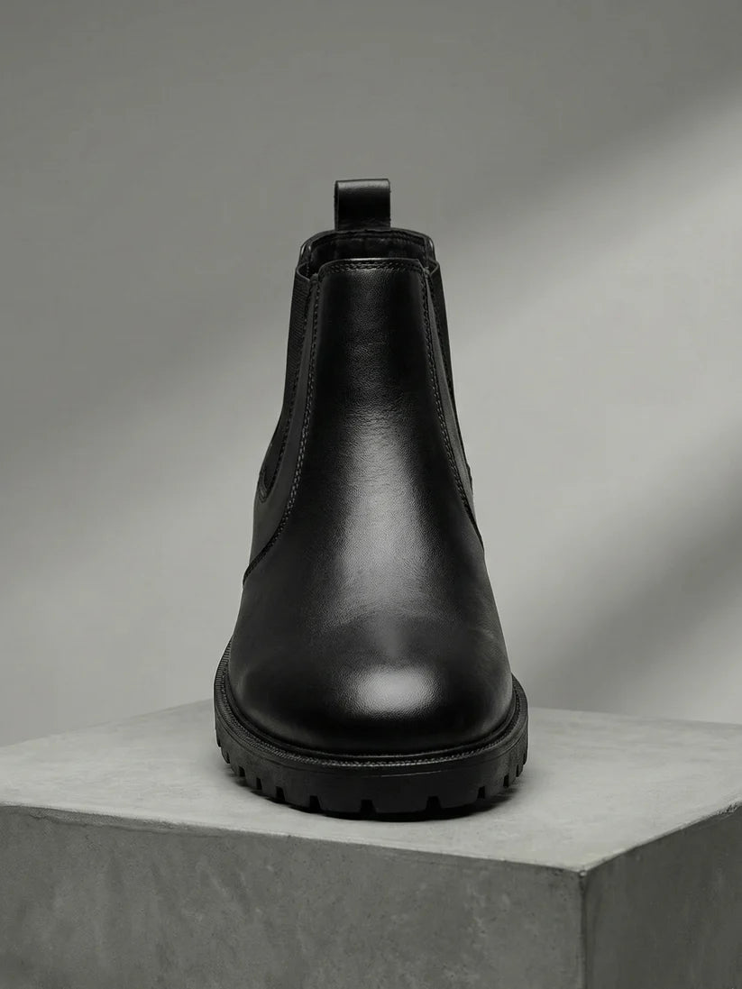 Leather Chunky Chelsea Boots