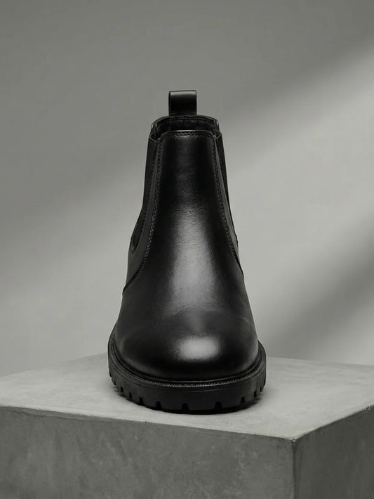 Leather Chunky Chelsea Boots